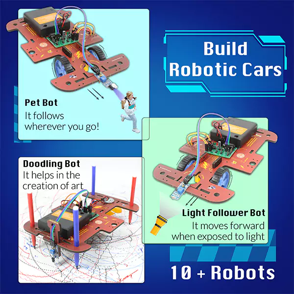 Electronics Robotics: 10 in 1 STEM Robotics Starter Kit | 8-14 years - Image 7