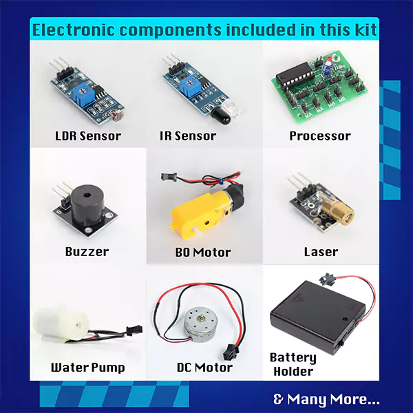 Electronics Robotics: 10 in 1 STEM Robotics Starter Kit | 8-14 years - Image 3