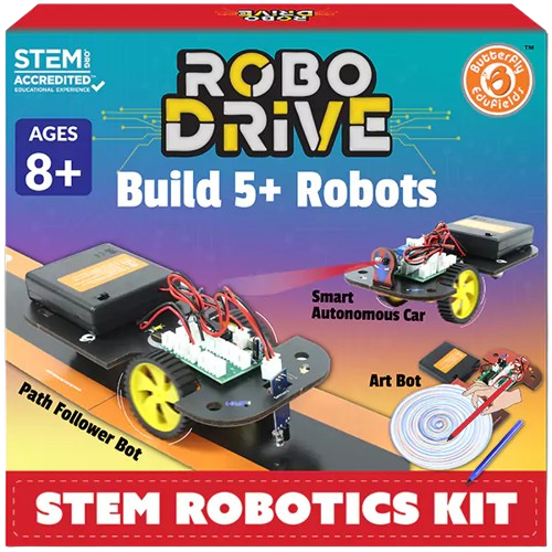 ROBO DRIVE : 5 in 1 STEM Robotics Kit | Electronic sensor modules | 8-12 years
